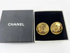 美品　シャネル　ラウンド　イヤリング　ココマーク　ゴールド　箱付き　ヴィンテージ