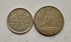 C921 1912年 1/4ギルダー銀貨・1/10ギルダー銀貨 全2枚 - メルカリ