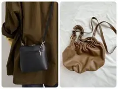 本革 ショルダーバッグ イタリア セット ブラウン ブラック 牛革 ハンドバッグ