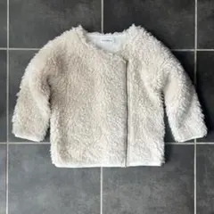キッズ アウター　ボア　フリース ジャケット ジャンバー 110cm 白