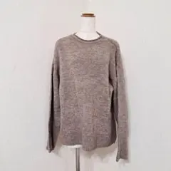 グレイル 長袖ニット　セーター　無地　モカブラウン系　秋冬