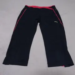 「値下げしました」 プーマ ブラックピンク ジャージパンツ7分丈
