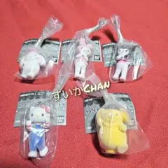 ㉜ サンリオキャラクターズ ミニチュアチャーム 全5種類コンプ ガチャ
