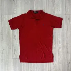 【USA製】polo by ralph rauren 赤ポロシャツ　Mサイズ