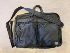 PORTER ビジネスバッグ 2way テンション 二層式 黒 ブリーフケース