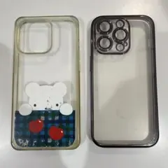 Familiar iPhone 14 pro用透明ケース2点セット