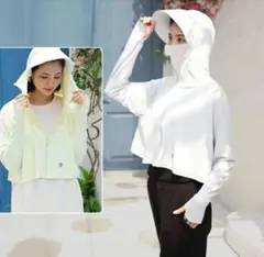 【新品タグ付き】UVパーカー レディース UPF50+ 接触冷感 軽量 グレー