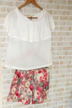 Tシャツ　　ショートパンツ　セットアップ パンツSサイズのサムネイル
