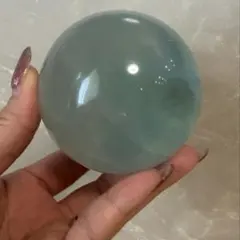 ブルーフローライト スフィア 5.4㎝ フローライト 透明 マリンブルー