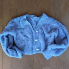 GRL パールボタンシャギーニットカーディガン