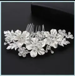 髪飾り　ピン　花　ウェディング　キラキラ　結婚式　誕生日　ヘアアクセ　ハロウィン