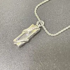 スワロフスキー　ラインストーン　ネックレス　ペンダント　レディース　シルバー