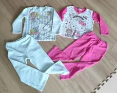 サンリオ　シナモロール ハローキティ　裏起毛　パジャマ　まとめ売り　 120cm