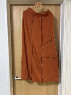 KBF オレンジブラウン ロングスカート