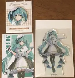 初音ミク×アニメイトカフェ アクリルスタンド グリッター缶バッジ マジカルミライ