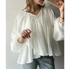 新品　クラシカルエルフ アシメ　シアーブラウス 　Lのサムネイル