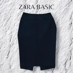 [ZARA BASIC] バックスリット ブラックタイトスカート 38