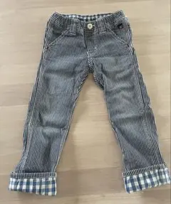 DOUBLE.B ヒッコリー柄　パンツ　ミキハウス　ストライプのサムネイル