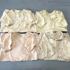 ベビー女の子　カバーオール　サイズ50〜60 まとめ売り　年中素材　ロンパース