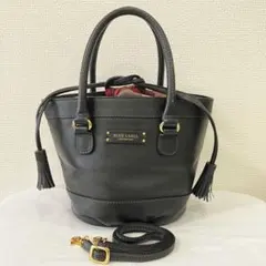 ブルーレーベルクレストブリッジ レザー 2way ハンドバッグ 三陽商会 黒