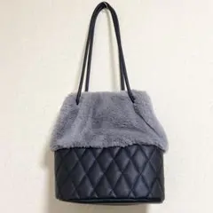 ファー バッグ キルティングデザイン　2way