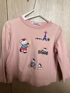 familiar ピンク 長袖Tシャツ