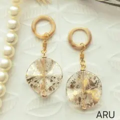 No.662★クリアゴールド☆ひらひら☆リング☆リング☆ピアス☆イヤリング