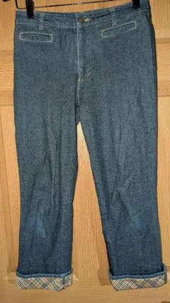 BURBERRY　BLUE LABEL　デニムパンツ ノバチェック　レディース