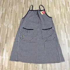 【新品未使用】ネイビーギンガムチェック エプロン ✨Mサイズのサムネイル