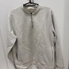 THE SHOP TK ハーフジップ スウェット ベージュのサムネイル