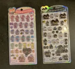 【正規品】　モンチッチ　うるちゅるポップシール　新作　モノクロ　カラフル