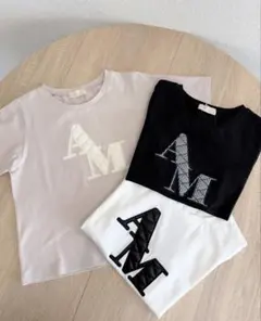 An MILLE アンミール キルティングロゴTシャツ ブラックのサムネイル