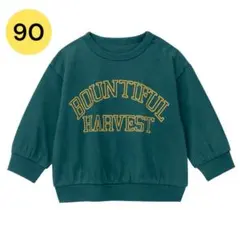 ベルメゾン　mitete 家族でリンクカレッジ風ロゴ長袖Tシャツ　90サイズ