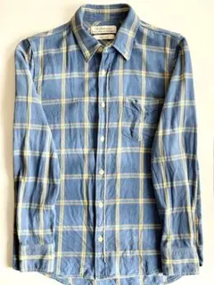 【美品】レミレリーフREMI RELIEFネルシャツ/チェックシャツ/ブルー