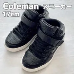 Coleman 子供用 ハイカットスニーカー 黒色 17cm