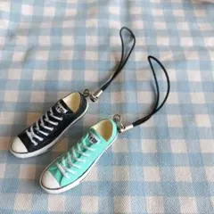 オールスター　コンバース　ストラップ 　ブラック ミント 2個セット