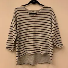 ZARA ボーダー7分袖カットソー（Mサイズ）