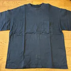 MUJI Labo 超長綿天竺編みTシャツ 男女兼用S-M 黒