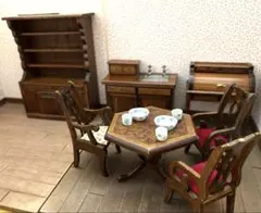 メル53071様専用 昭和レトロ　木製ミニチュア家具セット　アンティーク　レア