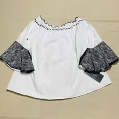 新品　ZARA BASIC ザラベーシック　袖レーストップス