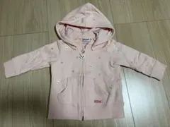 ミキハウス　うさこ　刺繍　パーカー　80サイズ　ピンク