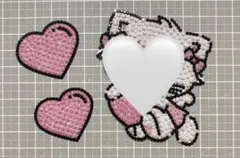 デコうちわ ねこ ネコ 猫 パーツ ピンク 3点セット