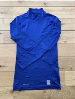 NIKE ナイキ DRI-FIT ハイネック長袖アンダーシャツ ブルー サッカー