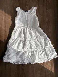 ホワイト ノースリーブワンピース 130cm
