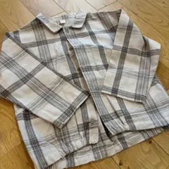 アプレ　apres les Cours チェック柄 長袖シャツ 110cm
