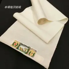 本場塩沢紬　塩沢結城紬　着物　反物 白無地　白生地　紬　正絹　 #652