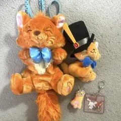 ディズニーショルダーバッグぬいぐるみ　おしゃれキャット　トゥルーズ　キーホルダー