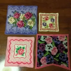 FEILER シーエスワール シュニール織り 花柄タオルハンカチ セット 薔薇