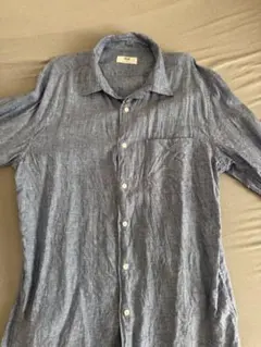 UNIQLO XL ダークブルー 長袖シャツ