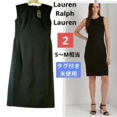 新品未使用品✨ローレンラルフローレン ノースリーブ膝丈ワンピース ブラック